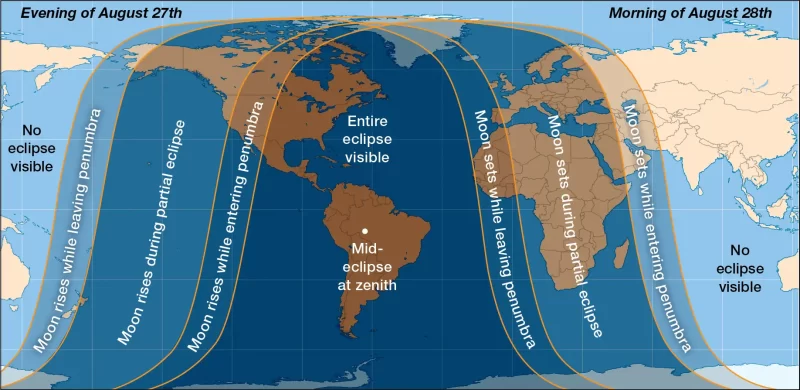 August 2026 Lunar Eclipse Path
