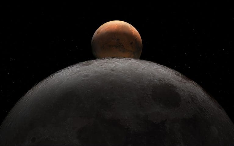 Lunar Occultations of Mars December 2022