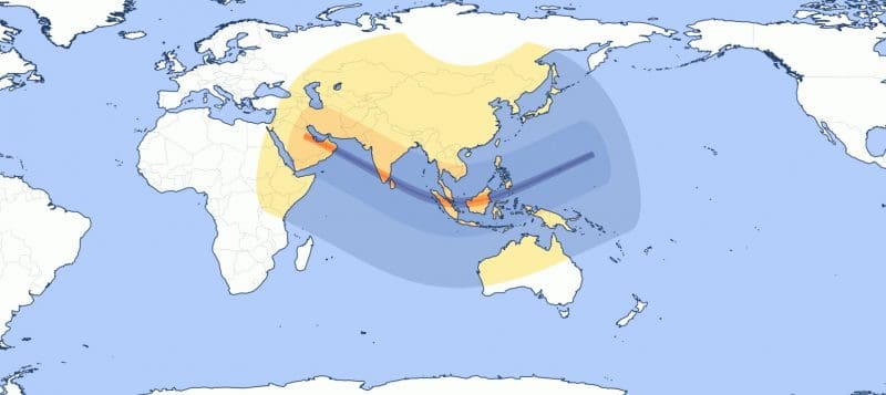 Solar Eclipse December 2019 Map